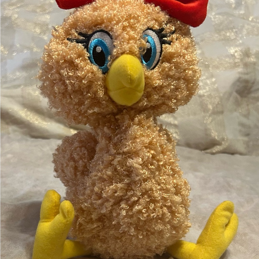 Fiesta Tan and Yellow Stuffed Animal with Red Bow